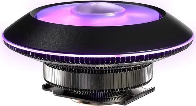 Alt view image 12 of 20 - Cooler Master MasterAir G100M RGB Top Down Low Profile Mini ITX CPU Air Cooler, Copper Heat Column Base, Aluminum Fins, 92mm RGB Ring Fan, RGB Lighting for AMD Ryzen/Intel LGA1200/1151