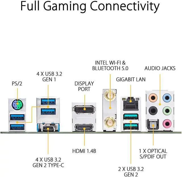 Alt view image 5 of 5 - ASUS TUF GAMING X570-PLUS WI-FI AMD Socket X570 AM4 ATX M.2 Desktop Motherboard B