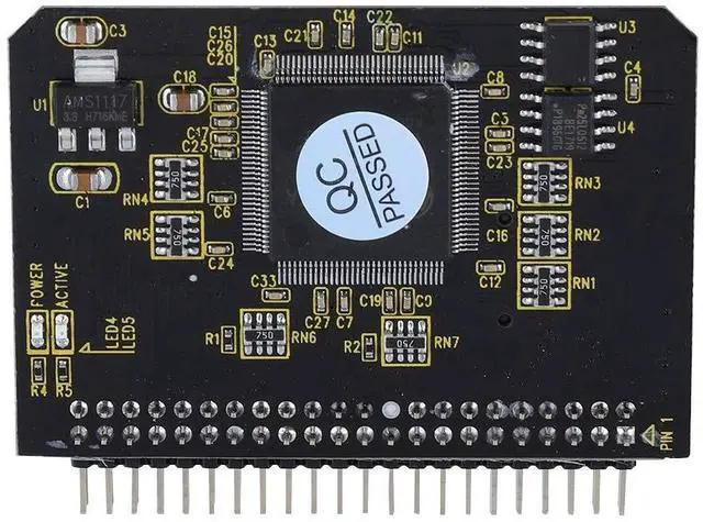 Main image of fosa Micro SD to IDE Adapter with Two Main Control Chips and SD Card Socket, Micro SD/TF Memory Card to IDE 44Pin/2.0mm Male Adapter for DOS/Windows/Linux DMA Ultra DMA Mode