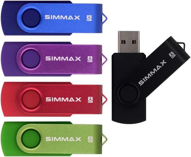 ægtefælle svindler lærred SIMMAX 5Pcs 8GB USB Flash Drive USB 2.0 Flash Drive Memory Stick Fold  Storage Thumb Stick Pen Swivel Design(Five Mixed Colors: Black Blue Green  Purple Red)(Mix Color1) USB Gadgets - Newegg.com