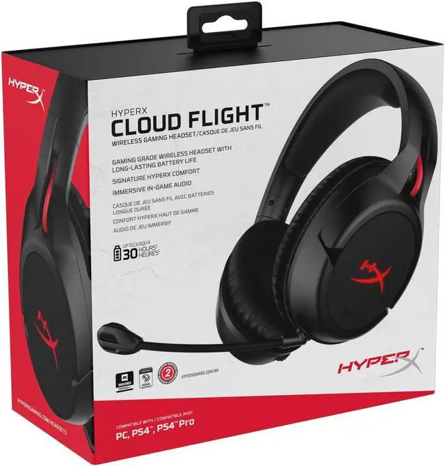 Alt view image 6 of 13 - HyperX HX-HSCF-BK/AM USB Connector Circumaural Cloud Flight Wireless Gaming Headset
