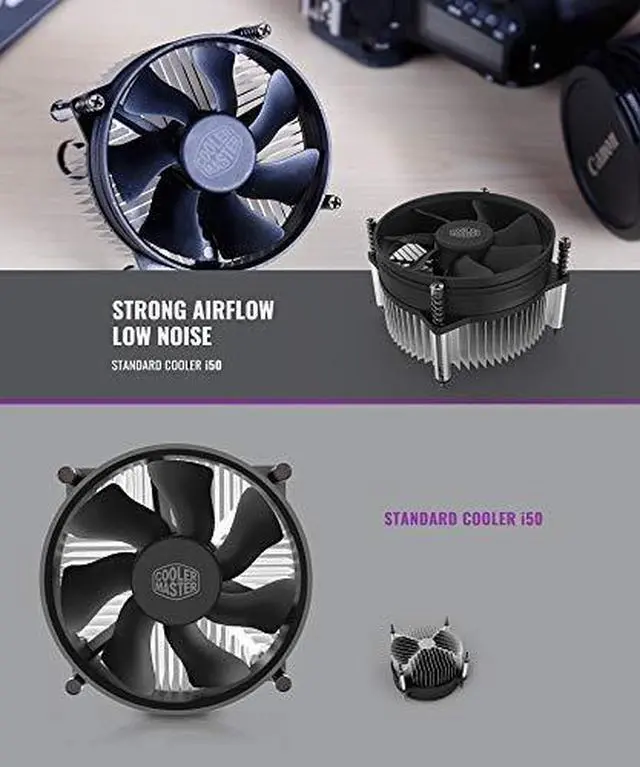 Alt view image 5 of 6 - Cooler Master i50 CPU Cooler - 92mm Low Noise Cooling Fan & Heatsink(RH-I50-20FK-R1) - for Intel Socket LGA 1150/1151 / 1155/1156 (i50)