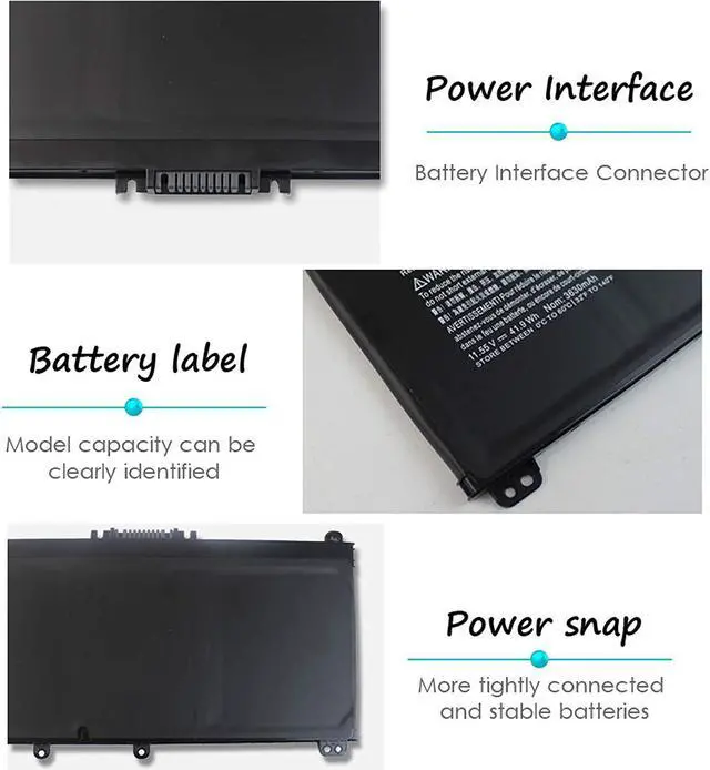 Alt view image 4 of 6 - TF03XL Laptop Battery for HP Pavilion 15-CC 15-CD 17-AR Series, Fit for HP 920046-121 920046-421 HSTNN-IB7Y HSTNN-LB7J TPN-Q188 TPN-Q189 Series[11.55V 41.9WH]