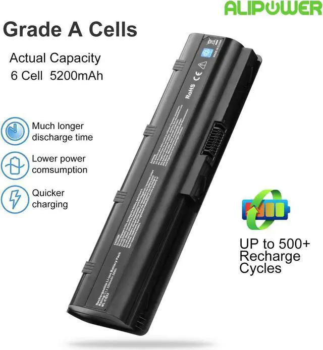 Alt view image 3 of 6 - Alipower 6-Cell MU06 593553-001 New Laptop Battery Replacement for HP G62 G32 G42 G42T G56 G72 G4 G6 G6T G7, Compaq Presario CQ32 CQ42 CQ43 CQ56 CQ62