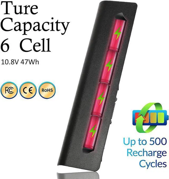Alt view image 2 of 6 - MU06 MU09 Laptop Battery Replacement for HP 593553-001 593554-001 Pavilion G6 G7 G62 G72 G4 DV6 DV7 DM4 2000 Compaq Presario CQ32 CQ42 CQ43 CQ56 CQ57 CQ62 CQ72 [10.8V 47WH]