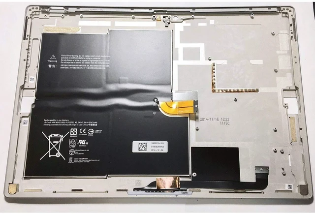 Alt view image 7 of 7 - SUNNEAR Replacement Laptop Battery for Microsoft G3HTA005H Surface PRO 3 1631 Windows 1577-9700 MS011301-PLP22T02 G3HTA009H 7.6V 42.2WH