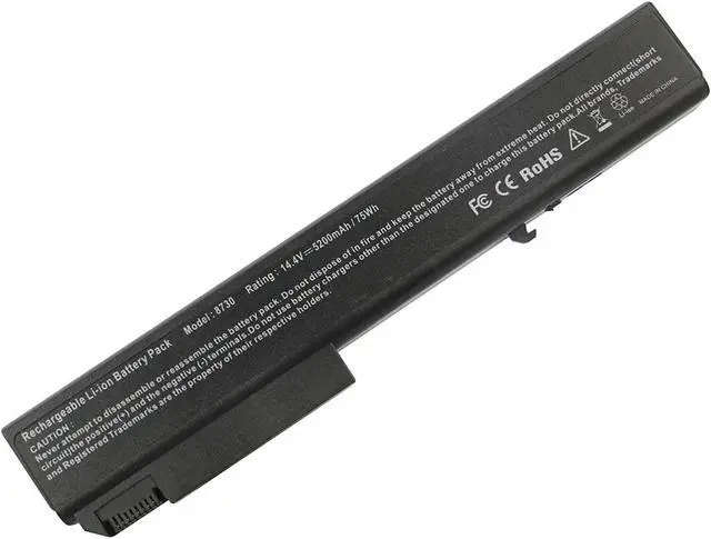 Alt view image 2 of 5 - Futurebatt Laptop Battery for HP EliteBook 8530p 8540p 8730p 8730w 8740w 8530w 8540w, ProBook 6545b Fit P/N 493976-001 HSTNN-LB60 HSTNN-XB60 KU533AA AV08 AV08XL [5200mAh, 8-Cell]