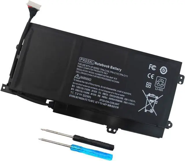 Main image of PX03XL Notebook Battery for HP Envy 14 Touchsmart M6 M6-K M6-K125DX M6-K015DX M6-K025DX M6-K010DX M6-K022DX 14- K112NR 715050-001 714762-1C1 TPN-C109 TPN-C110 TPN-C111-12 Month Warranty