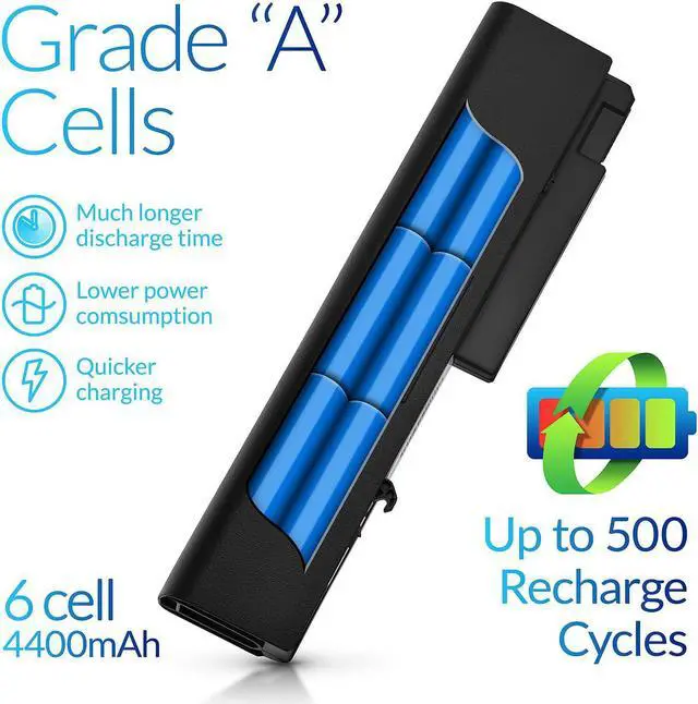 Alt view image 3 of 7 - NinjaBatt Battery for HP 8440P 6550B TD06 482962-001 486296-001 8440W 6440B 6930P 6450B 6735B 6445B 6455B 6540B 6545B 6555B 6730B 6530B 6535B TD09 593578-001 High Performance [6 Cells/4400mAh]