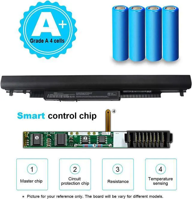 Alt view image 4 of 7 - HS04 HS03 807956-001 807957-001 HSTNN-LB6U HSTNN-LB6V Laptop Battery Compatible with HP 240 245 246 250 255 256 G4, Notebook 14 14g 15 15g Series, 807612-421 807611-131 HSO4 HSO3 14.8V 38Wh 2600mAh