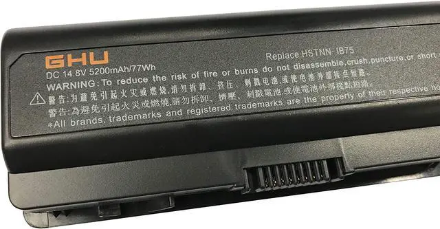 Alt view image 3 of 5 - New GHU Battery Replacement for 480385-001 486766-001 HSTNN-OB75 Compatible Wit HP Pavilion Laptop and Notebook 464058-251 464059-121 464059-141 516355-001 516916-001 GA08 HSTNN-C50C HSTNN-DB74