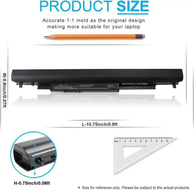 Alt view image 3 of 7 - HS04 HS03 807956-001 807957-001 HSTNN-LB6U HSTNN-LB6V Laptop Battery Compatible with HP 240 245 246 250 255 256 G4, Notebook 14 14g 15 15g Series, 807612-421 807611-131 HSO4 HSO3 14.8V 38Wh 2600mAh