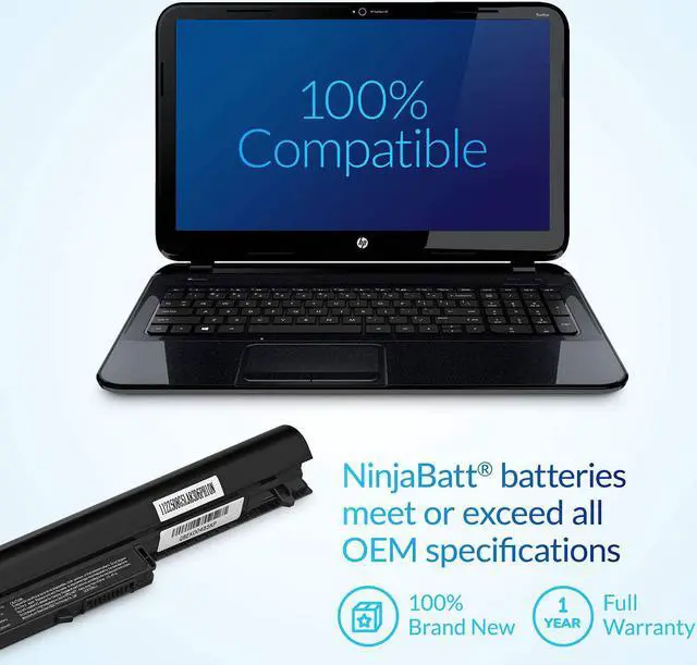 Alt view image 5 of 7 - NinjaBatt Battery for HP 695192-001 VK04 15-B142DX 14-B109WM HSTNN-YB4D 15-B129WM 694864-851 14-C050NR 15-B119WM 14-B120DX 15-B123CL 14-B015DX 14-B019US High Performance [4 Cells/2200mAh/32Wh]