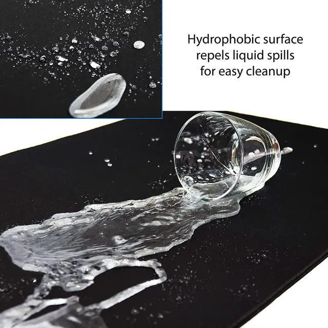 Alt view image 4 of 7 - Gaming Mouse Pad (5mm) Massive 46 inch | 46x17.3x0.20 Extra Thick | Black | Stitched Edge Large Washable Desk Mat