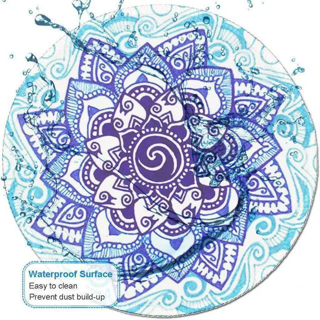 Alt view image 6 of 7 - Mouse Pad Cute Circular Mousepad with Design Beautiful Parttern Mouse Pads with Stitched Edge 7.9X7.9 Inch Small Mouse Mat for Laptop and Computer(Mandala 3Pack)