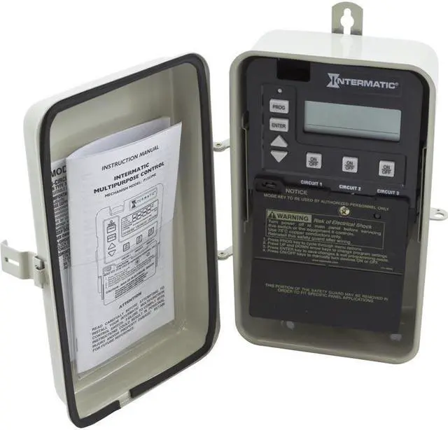 Alt view image 6 of 8 - Intermatic Digital Timer,24 hr.,3 SPST,120/240V  PE153