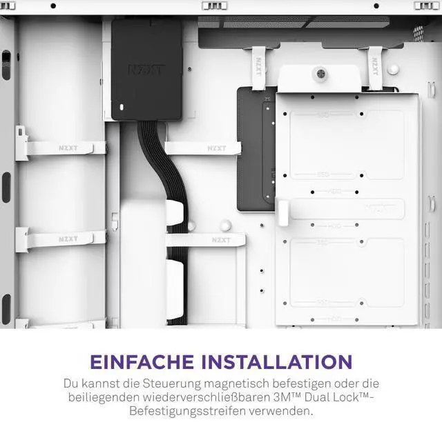 Alt view image 9 of 10 - NZXT Control Hub - Digital RGB Lighting and PWM Fan Speed Controller - Control Up to 5 x PWM Fans or 4 x NZXT Single-Frame Fans - Powered by NZXT CAM Software AC-CRFR1-B1