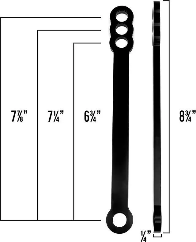 Alt view image 6 of 6 - Lowering Links Black Motorcycle Sportbike Link Kit Compatible with 2000-2005 Suzuki GSXR 750 / GSX-R750