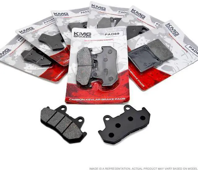 Alt view image 4 of 8 - Front Brake Pads Compatible with 2002 Suzuki LTF 300 King Quad - Non-Metallic Organic NAO Brake Pads Set