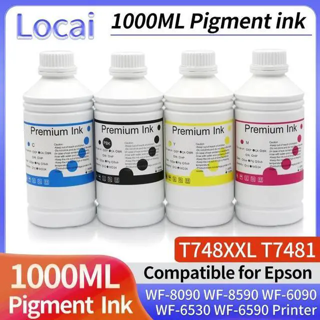 Main image of 1000ML T748XL T748 T748XXL Pigment Ink For Epson WorkForce Pro WF-8090 WF-8590 WF-6090 WF-6530 WF-6590 Printer Ink
