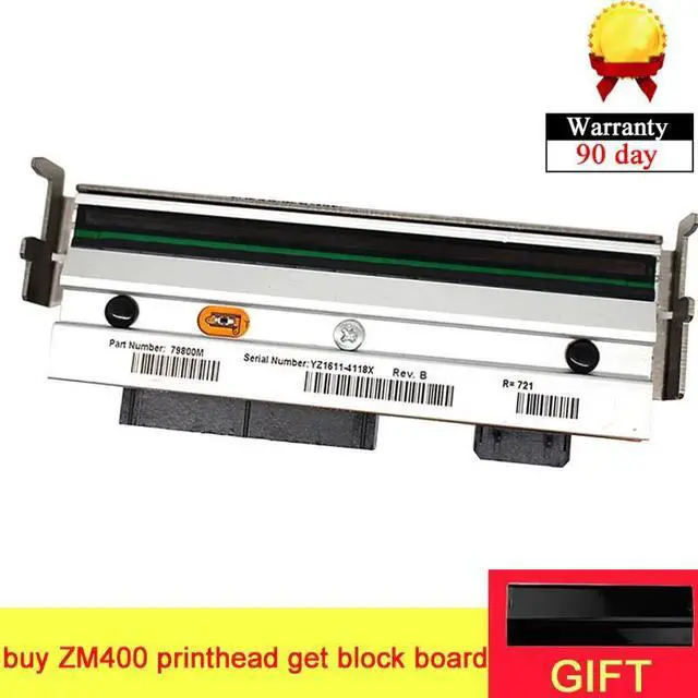 Main image of New Printhead For Ze bra ZM400 200dpi Thermal Bar code Label Printer,PN 79800M,Compatible, Warranty 3 months