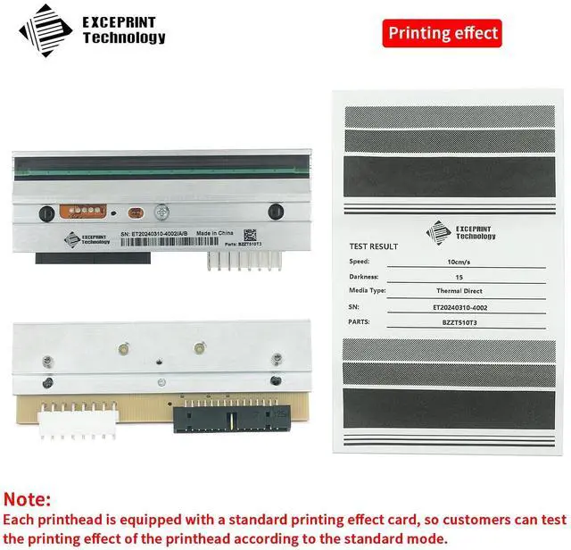 Main image of Brand New 300dpi Print Head for Ze bra ZT510 Thermal Bar code Label Printer,P/N:P1083347-006