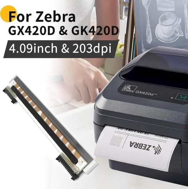 Alt view image 3 of 7 - 105934-037 Printhead for Ze bra GX420D GK420D ZP450 ZP550 ZP505 ZP500 Thermal Desktop Printer 203dpi Genuine