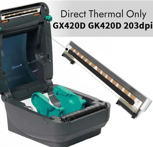 Alt view image 4 of 7 - 105934-037 Printhead for Ze bra GX420D GK420D ZP450 ZP550 ZP505 ZP500 Thermal Desktop Printer 203dpi Genuine