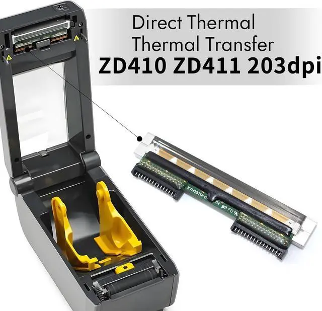 Alt view image 4 of 7 - 105934-037 Printhead for Ze bra GX420D GK420D ZP450 ZP550 ZP505 ZP500 Thermal Desktop Printer 203dpi Genuine