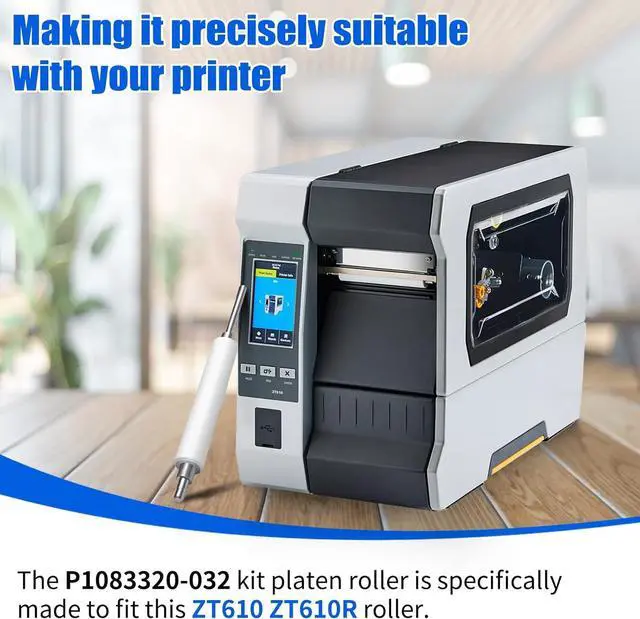 Alt view image 3 of 7 - P1083320-032 Platen Roller [2025 Version] for Ze bra ZT610 ZT610R Roller Thermal Printer 203dpi 300dpi 600dpi with Bearing Set