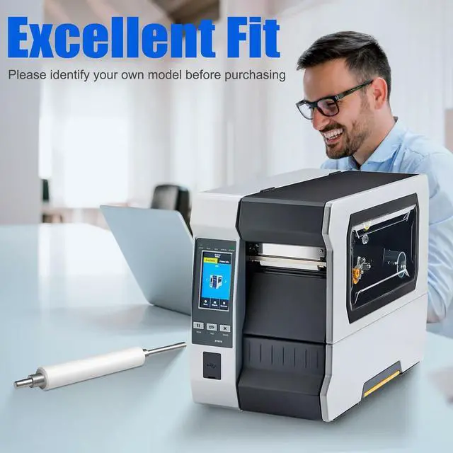 Alt view image 5 of 7 - P1083320-032 Platen Roller [2025 Version] for Ze bra ZT610 ZT610R Roller Thermal Printer 203dpi 300dpi 600dpi with Bearing Set