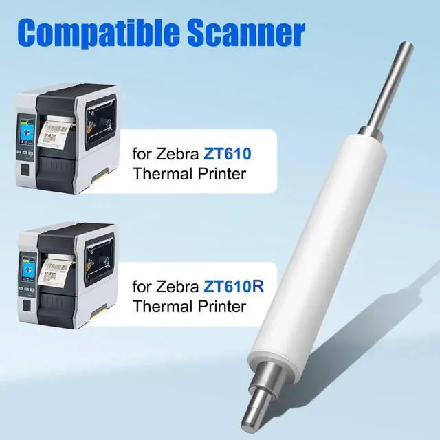 Alt view image 4 of 7 - P1083320-032 Platen Roller [2025 Version] for Ze bra ZT610 ZT610R Roller Thermal Printer 203dpi 300dpi 600dpi with Bearing Set