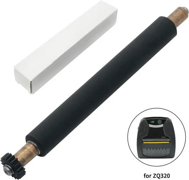 Alt view image 2 of 7 - Platen Roller for Ze bra ZQ320 Thermal Label Bar code Printer with Gear Parts,Rubber Media Roller,Label Maker Transfer Roller Support Printer, P/N:KIT-MPM-LNSPLT1-01