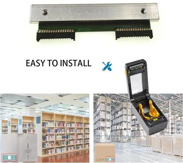 Alt view image 4 of 4 - Thermal Printhead for Ze bra ZD410 Label Printer 300DPI Bar code Print Head P1079903-011