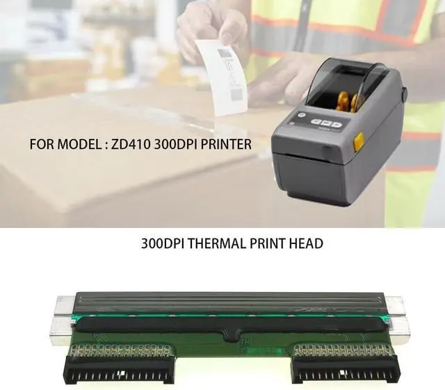 Alt view image 3 of 4 - Thermal Printhead for Ze bra ZD410 Label Printer 300DPI Bar code Print Head P1079903-011