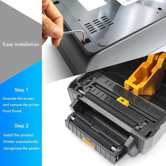 Alt view image 4 of 7 - P1080383-018 Front Bezel Peeler Attachment for Ze bra ZD420t ZD420c and ZD620t Thermal Transfer Desktop Printers 203dpi 300dpi