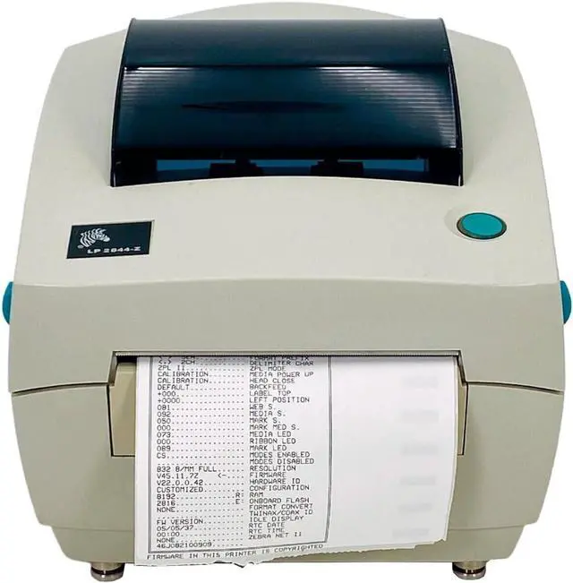 Alt view image 2 of 6 - Ze bra LP2844-Z Direct Thermal Label Printer USB Serial Parallel 120810-001, Bundle with AC Adapter