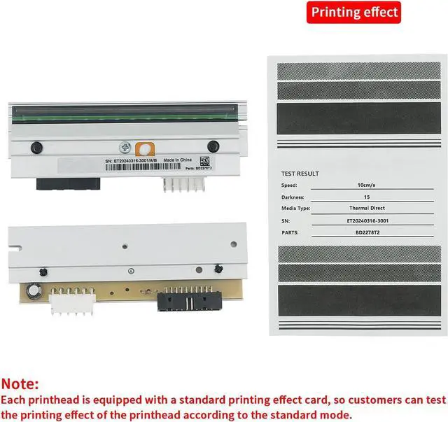 Alt view image 3 of 7 - P1004230 Replacement Printhead for Ze bra 110Xi4 105SL Plus - 203dpi Precision Thermal Print Head for Enhanced Label Printing Quality