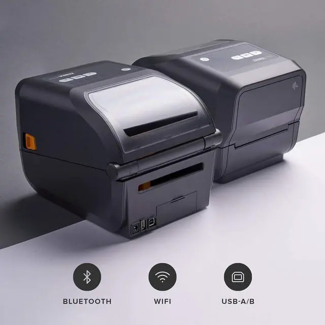 Alt view image 2 of 7 - Ze bra ZD420t Thermal Transfer Desktop Printer 203 dpi Print Width 4 in WiFi Bluetooth USB ZD42042-T01W01EZ