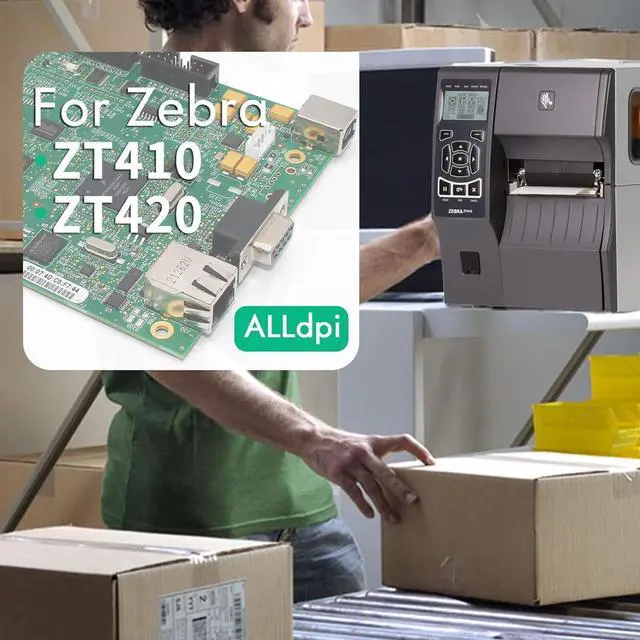 Alt view image 2 of 7 - P1058930-402 Main Logic Board Mainboard for Ze bra ZT410 ZT420 Thermal Printer ZT400 Series All dpi