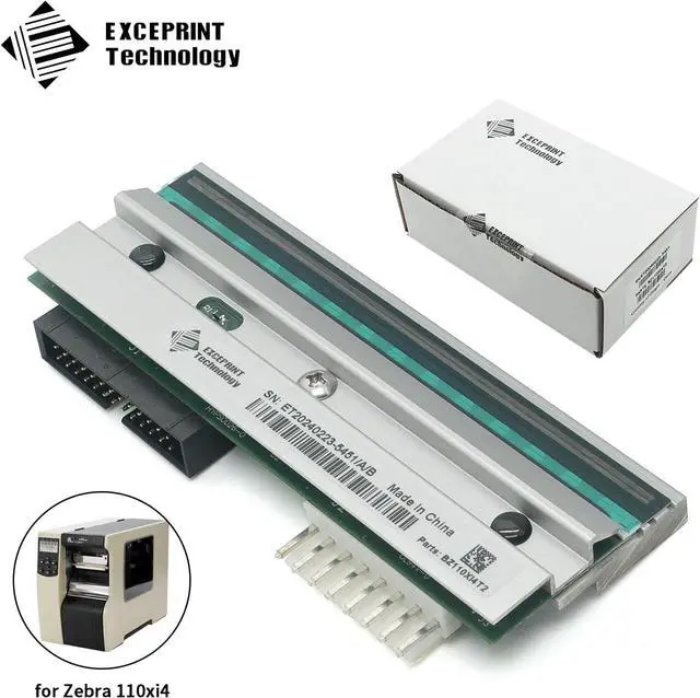 Alt view image 2 of 7 - Printhead for Ze bra 110Xi4 105SL Plus Thermal Bar code Label Printer 203dpi - Spare Part/OEM Replacement Print Head Compatible with Ze bra 110Xi4/105SL Plus Printhead - Part P1004230