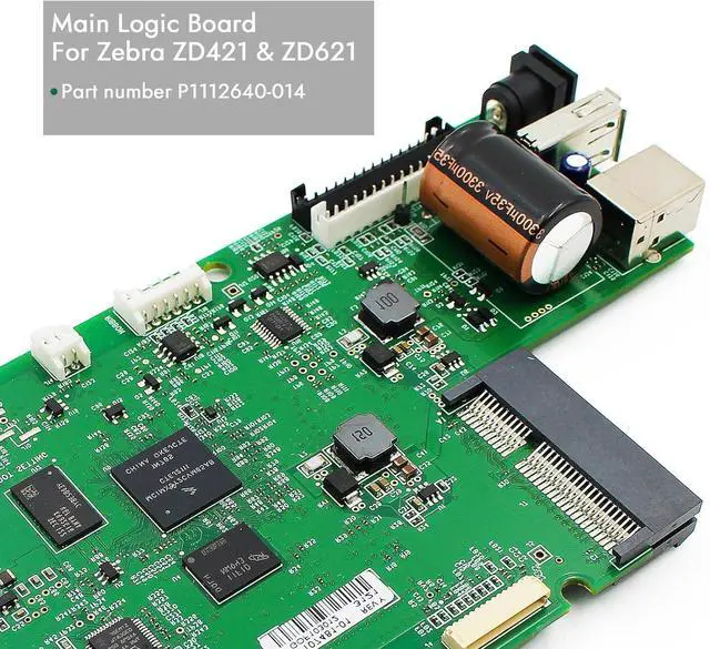 Alt view image 4 of 7 - P1112640-014 Main Logic Board for Ze bra ZD421 ZD621 Thermal Desktop Printer 203dpi 300dpi Genuine