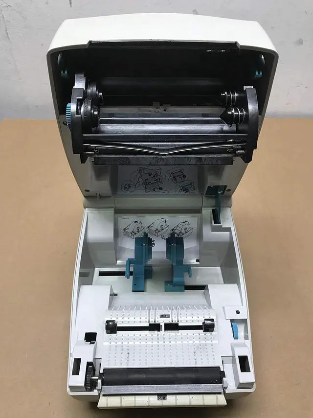 Alt view image 6 of 7 - Ze braNet #S6B Ze bra TLP 2844 Printer 2844-10301-0001 W/Adapter, USB, Power Cables &Print