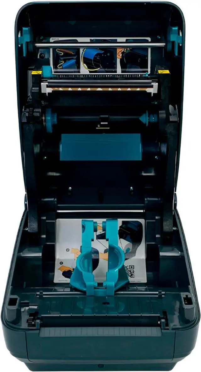 Alt view image 5 of 7 - Ze bra GX430T Thermal Transfer Label Bar code Printer 300 dpi USB Serial Parallel GX43-102510-00GA, Bundle with AC Adapter