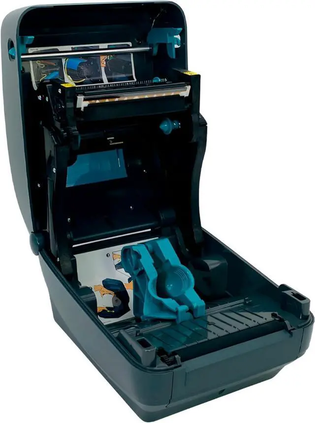 Alt view image 6 of 7 - Ze bra GX430T Thermal Transfer Label Bar code Printer 300 dpi USB Serial Parallel GX43-102510-00GA, Bundle with AC Adapter