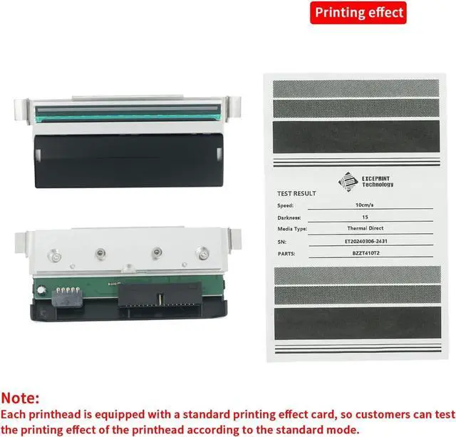 Alt view image 4 of 7 - P1058930-009 Printhead for Ze bra ZT410 ZT411 Thermal Label Printer 203dpi - Spare Part/Replacement Printhead Compatible with Ze bra ZT410 ZT411