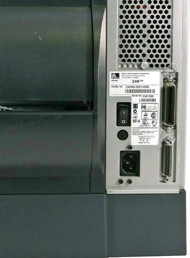 Alt view image 2 of 6 - Ze bra Z4M Z4M71-0001-0000 Thermal Transfer Bar code Tag Label Printer 200DPI