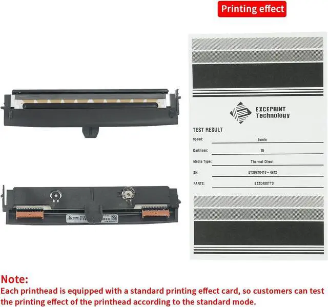 Alt view image 5 of 7 - Printhead for Ze bra ZD420T ZD620T ZD621T 300dpi Thermal Mobile Label Printer - Spare Part/OEM Replacement Thermal Print Head Compatible with Ze bra ZD420T/ZD620T/ZD621T - Part P1080383-227