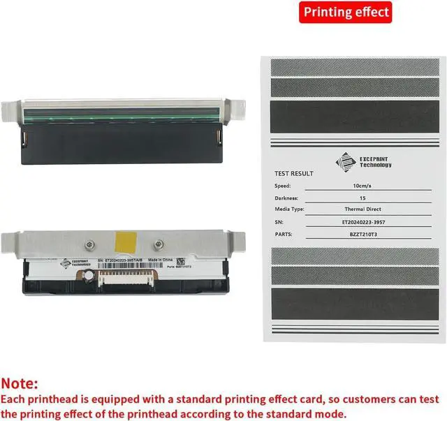 Alt view image 3 of 7 - Printhead for Ze bra ZT210 ZT220 ZT230 Thermal Bar code Label Printer 300dpi - Spare Part/OEM Replacement Printhead for Ze bra ZT230 ZT220 ZT210 Print Head - Part P1037974-011