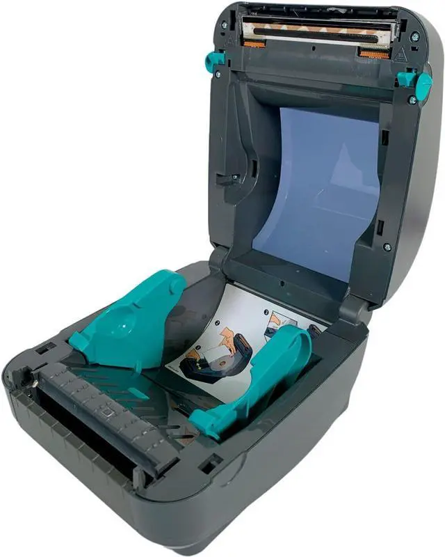 Alt view image 3 of 7 - Ze bra GK420d Direct Thermal Bar code Printer USB LAN GK42-202210-000, Bundle with AC Adapter